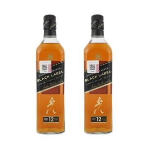Paquete De 2 Whisky Johnnie Walker Black Label Blended Scotch 750 ML