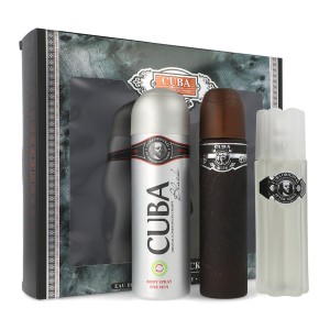 Cuba Set Black For Men 3pzs 100ml Edt / After Shave 100ml / Deodorante 200ml Caballero