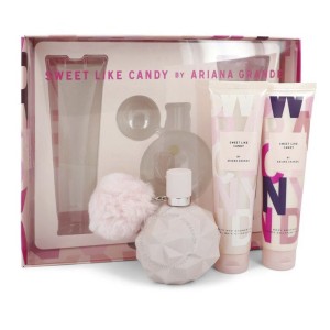 Ariana Grande Set Sweet Like Candy 3pzs 100ml Edp Spray/ Body Souffle 100ml/ Shower Gel 100 Ml Dama