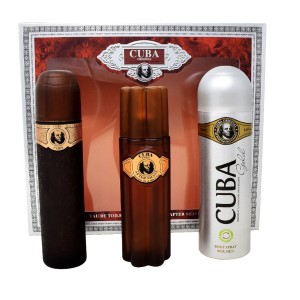 Cuba Paris Set Gold 3pzs 100ml Edt Spray/ Desodorante 200ml Spray/ After Shave 100ml Caballero