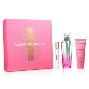 Set Adolfo Dominguez Agua Fresca Gardenia Musk 3Pzs 120Ml Edt Spray/ Body Lotion 75Ml/ 10Ml Edt Spray Dama