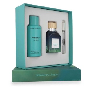 Set Adolfo Dominguez Bergamota Ambar 3Pzs 120Ml Edt Spray/ Desodorante 150Ml Spray/ 10Ml Edt Spray Caballero