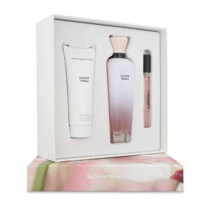 Set Adolfo Dominguez Jazmin Tonka 3Pzs 120Ml Edp Spray/ Body Lotion 75Ml/ 10Ml Edp Spray Dama