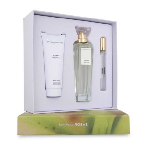 Set Agua Fresca De Rosas 3Pzs 120Ml Edt Spray/ Body Lotion 75Ml/ 10Ml Edt Spray Dama