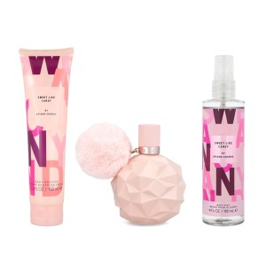 Set Ariana Grande Sweet Like Candy 3Pzs 100Ml Edp Spray/ Body Mist 118Ml Spray/ Body Souffle 100Ml  Dama