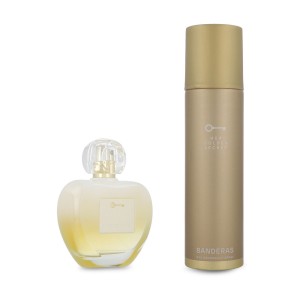 Set Banderas Her Golden Secret 2Pzs 80Ml Edt Spray/ Desodorante 150Ml Spray  Dama