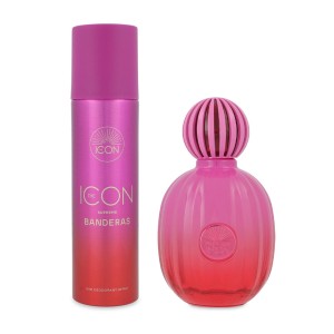 Set Banderas The Icon Supreme 2Pzs 100Ml Edp Spray/ Desodorante 150Ml Spray Dama