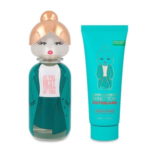 Set Benetton Sisterland Green Jasmine 2Pzs 80Ml Edt Spray/ Body Lotion 75Ml  Dama