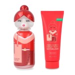 Set Benetton Sisterland Red Rose 2Pzs 80Ml Edt Spray/ Body Lotion 75Ml    Dama