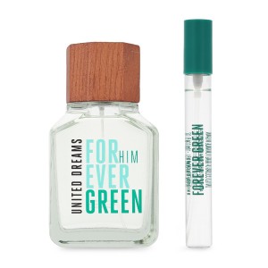 Set Benetton United Dreams Forever Green Man 2Pzs 100Ml Edt Spray/ 10Ml Edt Spray Caballero