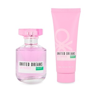 Set Benetton United Dreams Love Yourself 2Pzs 80Ml Edt Spray/ Body Lotion 75Ml  Dama