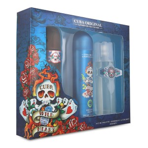 Set Cuba Wild Heart For Men 3Pzs 100Ml Edt Spray/ After Shave 100Ml/ Desodorante 200Ml Spray Caballero