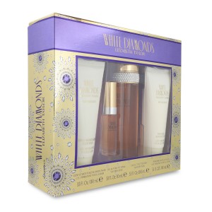 Set Elizabeth Taylor White Diamonds 4Pzs 100Ml Edt Spray/ Body Lotion 100Ml/ Body Wash 100Ml / 10Ml Edt Spray  Dama