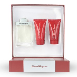 Set Ferragamo Pour Homme 3Pzs 100Ml Edt Spray / After Shave 75Ml / Shower Gel 75Ml Caballero