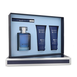 Set Ferrioni Deep Blue 4Pzs 100Ml Edt Spray/ Body Shampoo 100Ml/ After Shave 100Ml/ 10Ml Edt Spray Caballero