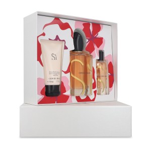 Set Giorgio Armani Si 3Pzs 100Ml Edp Spray/ Body Lotion 50Ml/ 15Ml Edp Spray Dama