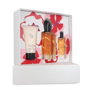 Set Giorgio Armani Si Intense 3Pzs 100Ml Edp Spray/ Body Lotion 50Ml/ 15Ml Edp Spray Dama