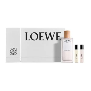 Set Loewe Agua Mar De Coral 3Pzs 100Ml Edt Spray/ 10Ml Edt Spray/ Agua Drop 10Ml Edp Spray Dama
