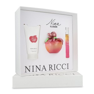 Set Nina Illusion 3Pzs 80Ml Edp Spray/ Body Lotion 75Ml/ 10Ml Edp Roll On Dama