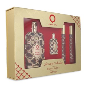 Set Orientica Luxury Collection Royal Amber 4Pzs 80Ml Edp Spray/ 7.5Ml Edp/ 10Ml Edp Spray X2 Unisex