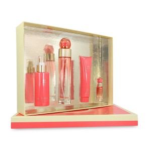 Set Perry Ellis 360° Coral 4Pzs 100Ml Edp Spray/ Shower Gel 90Ml/ Body Mist 118Ml Spray/ 7.5Ml Edp Spray Dama