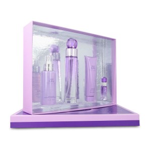 Set Perry Ellis 360° Purple 4Pzs 100Ml Edp Spray/ Shower Gel 90Ml/ Body Mist 118Ml Spray/ 7.5Ml Edp Spray Dama